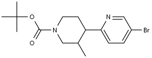 tert-butyl 4-(5-bromopyridin-2-yl)-3-methylpiperidine-1-carboxylate Struktur