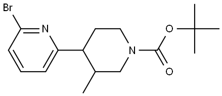 tert-butyl 4-(6-bromopyridin-2-yl)-3-methylpiperidine-1-carboxylate Struktur