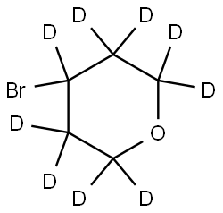 4-bromotetrahydro-2H-pyran-2,2,3,3,4,5,5,6,6-d9 Struktur