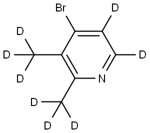 4-bromo-2,3-bis(methyl-d3)pyridine-5,6-d2 Struktur