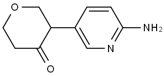 3-(6-aminopyridin-3-yl)tetrahydro-4H-pyran-4-one Struktur