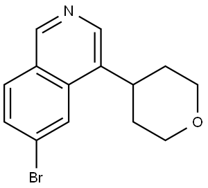 6-bromo-4-(tetrahydro-2H-pyran-4-yl)isoquinoline Struktur