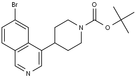 tert-butyl 4-(6-bromoisoquinolin-4-yl)piperidine-1-carboxylate Struktur