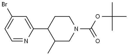 tert-butyl 4-(4-bromopyridin-2-yl)-3-methylpiperidine-1-carboxylate Struktur