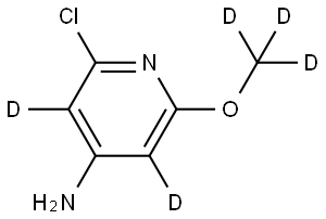 2-chloro-6-(methoxy-d3)pyridin-3,5-d2-4-amine Struktur