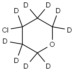 4-chlorotetrahydro-2H-pyran-2,2,3,3,4,5,5,6,6-d9 Struktur