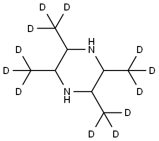 2,3,5,6-tetrakis(methyl-d3)piperazine Struktur