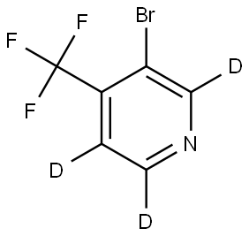 3-bromo-4-(trifluoromethyl)pyridine-2,5,6-d3 Struktur