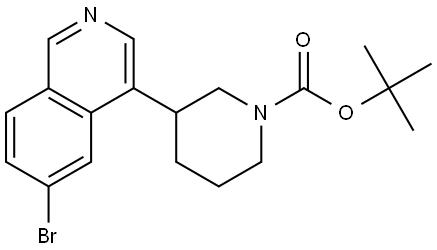 tert-butyl 3-(6-bromoisoquinolin-4-yl)piperidine-1-carboxylate Struktur