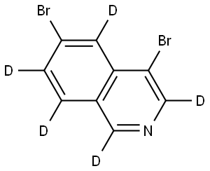 4,6-dibromoisoquinoline-1,3,5,7,8-d5 Struktur