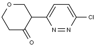 3-(6-chloropyridazin-3-yl)tetrahydro-4H-pyran-4-one Struktur