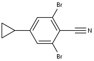 2,6-dibromo-4-cyclopropylbenzonitrile Struktur