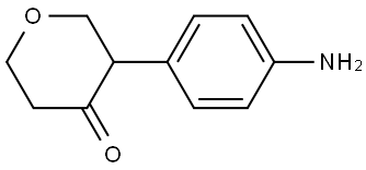 3-(4-aminophenyl)tetrahydro-4H-pyran-4-one Struktur