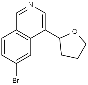 6-bromo-4-(tetrahydrofuran-2-yl)isoquinoline Struktur