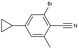 2-bromo-4-cyclopropyl-6-methylbenzonitrile Struktur