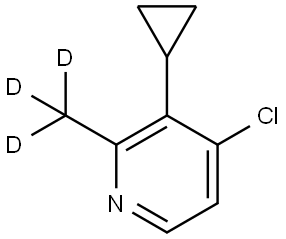 4-chloro-3-cyclopropyl-2-(methyl-d3)pyridine Struktur