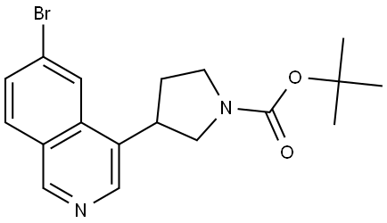 tert-butyl 3-(6-bromoisoquinolin-4-yl)pyrrolidine-1-carboxylate Struktur