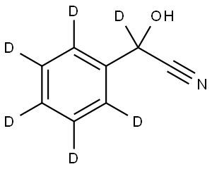 2-hydroxy-2-(phenyl-d5)acetonitrile-d Struktur