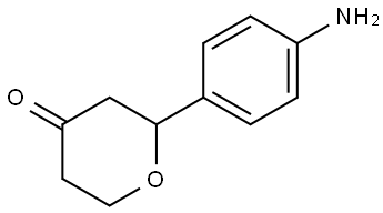 2-(4-aminophenyl)tetrahydro-4H-pyran-4-one Struktur