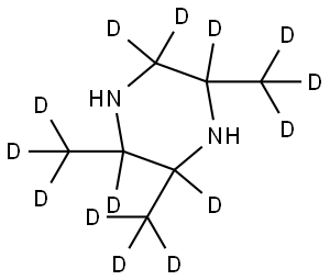 2,3,5-tris(methyl-d3)piperazine-2,3,5,6,6-d5 Struktur