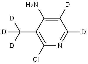 2-chloro-3-(methyl-d3)pyridin-5,6-d2-4-amine Struktur