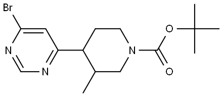 tert-butyl 4-(6-bromopyrimidin-4-yl)-3-methylpiperidine-1-carboxylate Struktur