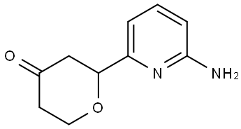 2-(6-aminopyridin-2-yl)tetrahydro-4H-pyran-4-one Struktur