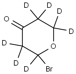 2-bromotetrahydro-4H-pyran-4-one-2,3,3,5,5,6,6-d7 Struktur