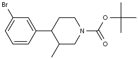 tert-butyl 4-(3-bromophenyl)-3-methylpiperidine-1-carboxylate Struktur