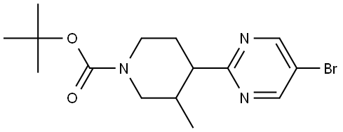 tert-butyl 4-(5-bromopyrimidin-2-yl)-3-methylpiperidine-1-carboxylate Struktur