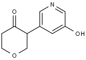 3-(5-hydroxypyridin-3-yl)tetrahydro-4H-pyran-4-one Struktur