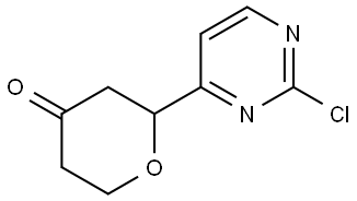 2-(2-chloropyrimidin-4-yl)tetrahydro-4H-pyran-4-one Struktur