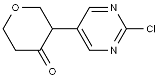 3-(2-chloropyrimidin-5-yl)tetrahydro-4H-pyran-4-one Struktur