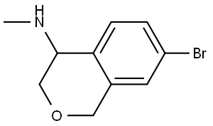 7-bromo-N-methyl-isochroman-4-amine Struktur