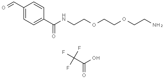 CHO-Ph-CONH-PEG2-amine TFA Struktur