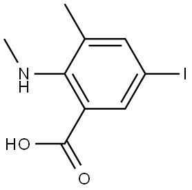 Benzoic acid, 5-iodo-3-methyl-2-(methylamino)- Struktur