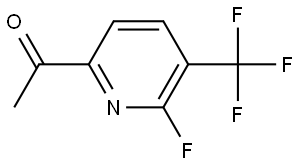 Ethanone, 1-[6-fluoro-5-(trifluoromethyl)-2-pyridinyl]- Struktur