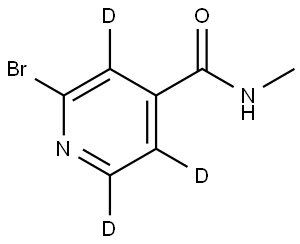 2-bromo-N-methylisonicotinamide-3,5,6-d3 Struktur