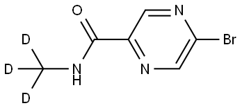 5-bromo-N-(methyl-d3)pyrazine-2-carboxamide Struktur