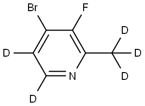 4-bromo-3-fluoro-2-(methyl-d3)pyridine-5,6-d2 Struktur