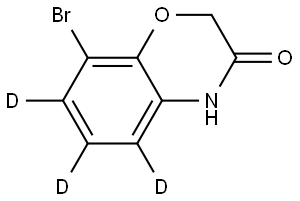 8-bromo-2H-benzo[b][1,4]oxazin-3(4H)-one-5,6,7-d3 Struktur