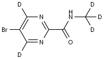 5-bromo-N-(methyl-d3)pyrimidine-4,6-d2-2-carboxamide Struktur