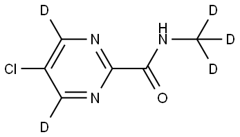 5-chloro-N-(methyl-d3)pyrimidine-4,6-d2-2-carboxamide Struktur