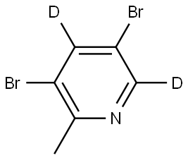 3,5-dibromo-2-methylpyridine-4,6-d2 Struktur