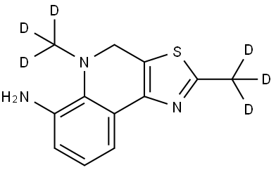 2,5-bis(methyl-d3)-4,5-dihydrothiazolo[5,4-c]quinolin-6-amine Struktur