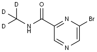 6-bromo-N-(methyl-d3)pyrazine-2-carboxamide Struktur