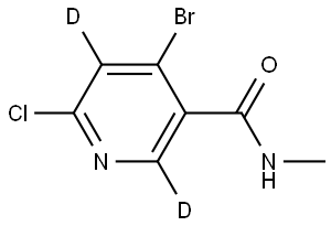 4-bromo-6-chloro-N-methylnicotinamide-2,5-d2 Struktur