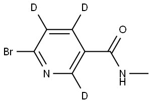 6-bromo-N-methylnicotinamide-2,4,5-d3 Struktur