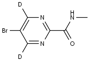 5-bromo-N-methylpyrimidine-4,6-d2-2-carboxamide Struktur