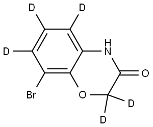 8-bromo-2H-benzo[b][1,4]oxazin-3(4H)-one-2,2,5,6,7-d5 Struktur